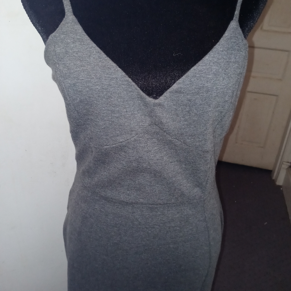H&M Form Fitting Gray T Shirt Dress